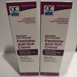 Lot of Two Feminine Anti-Itch Creme White
